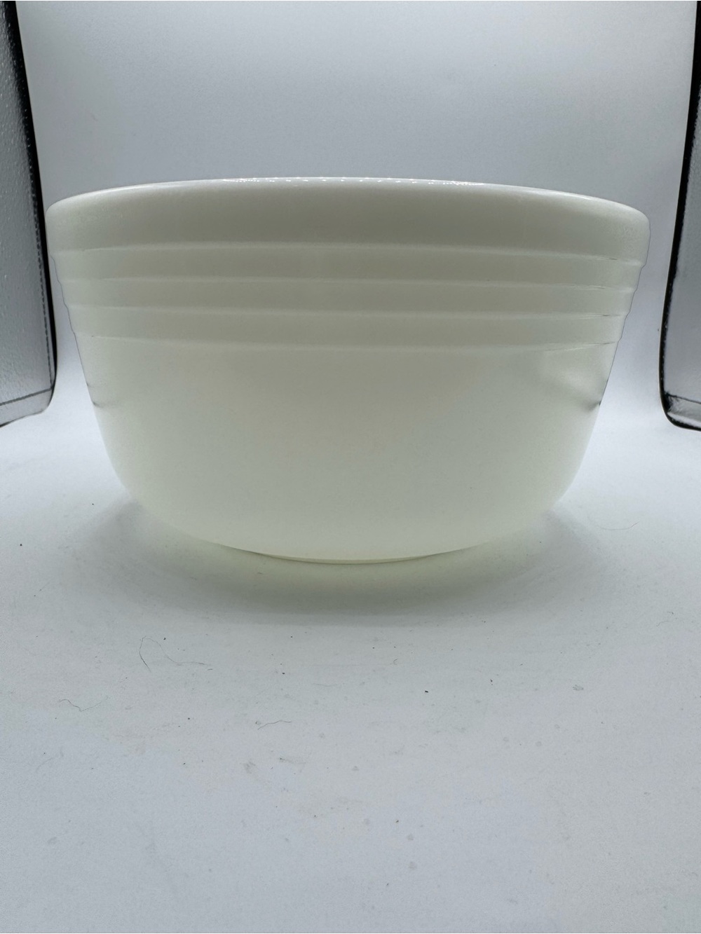 Vintage Pyrex Hamilton Beach Stand Mixer Milk Glass Ribbed Mixing Bowl 8.5"